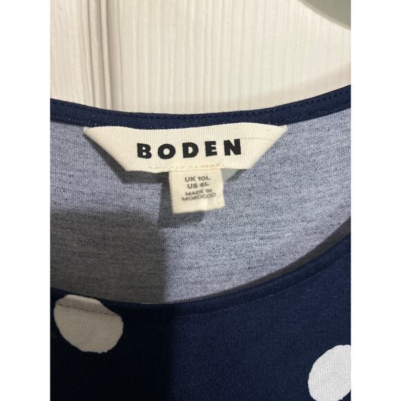 Boden Amelie Jersey Polka Dot Dress 6 L - Picture 3 of 4